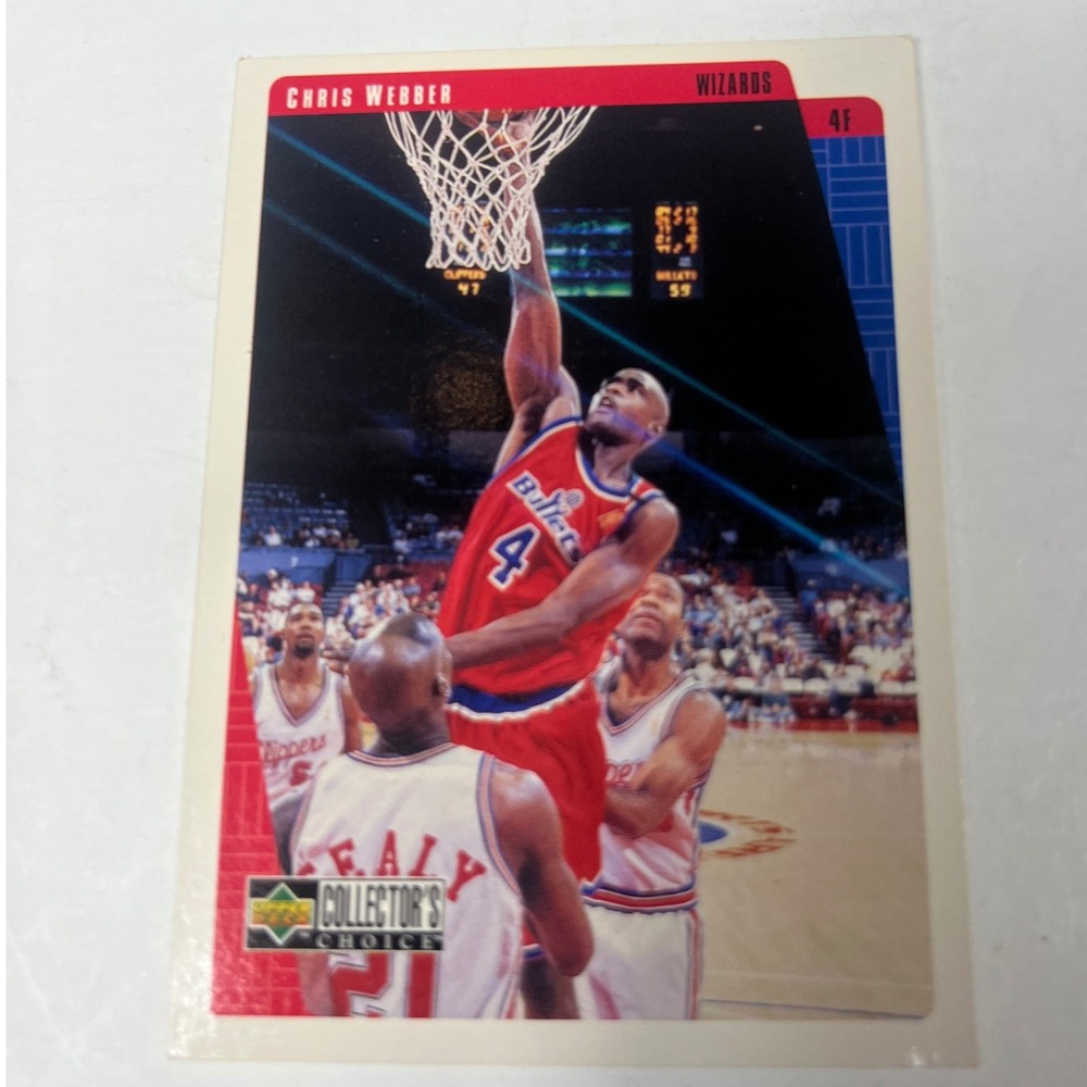 1997 Upper Deck Collector's Choice Chris Webber Wizards Basketball‎ Card 155
